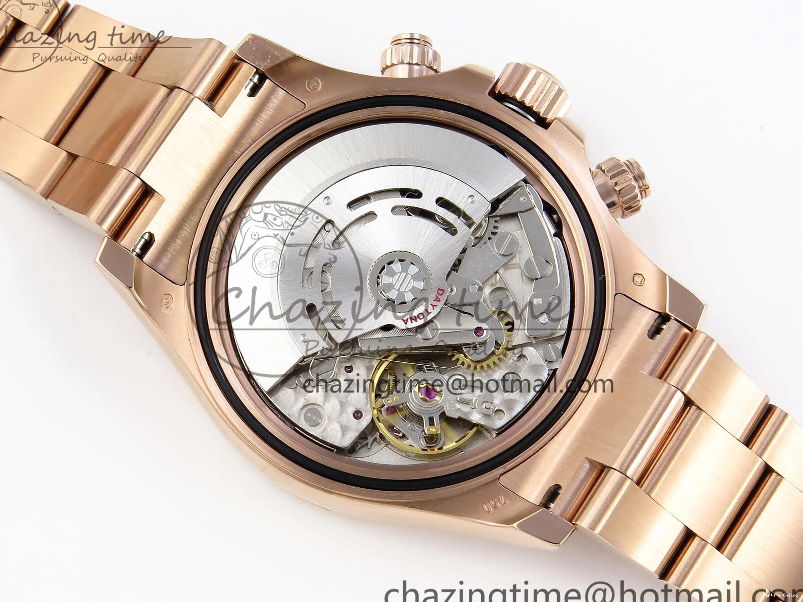 0104 DAYTONA 116505 RG OMF BEST EDITION BLACK RG DIAL ON RG BRACELET A7750 (SLIM MOVEMENT) Trendsetting 1797